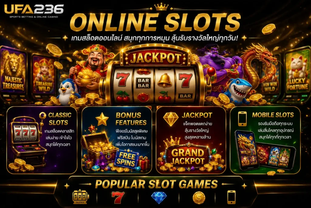 สล็อตออนไลน์ UFA236 รวมเกมสล็อตจากหลายค่าย รองรับมือถือและอัปเดตเกมใหม่